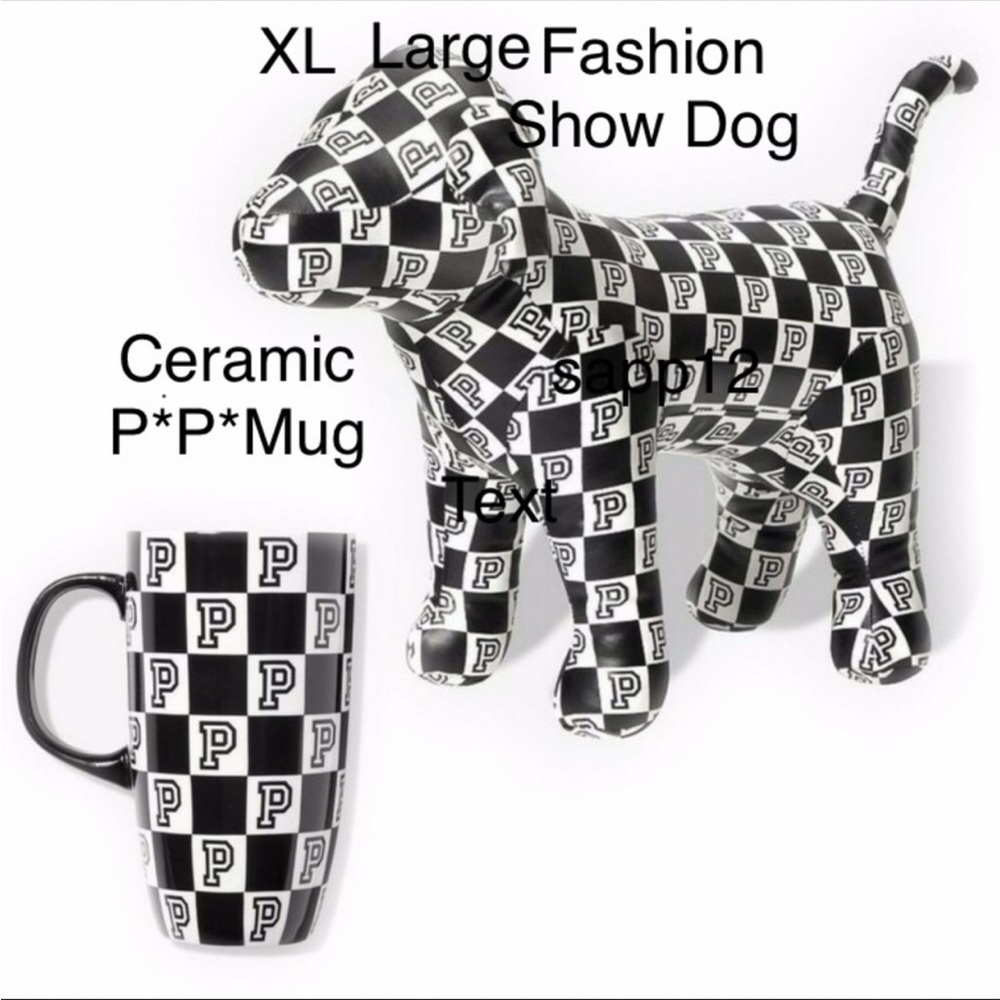 NWT VS PINK XL FASHION SHOW DOG AND MUG